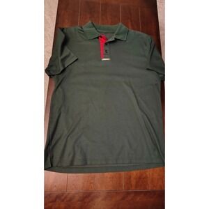 Subway Employee Uniform Polo Shirt Mens Green Short Sleeve Work Top Large